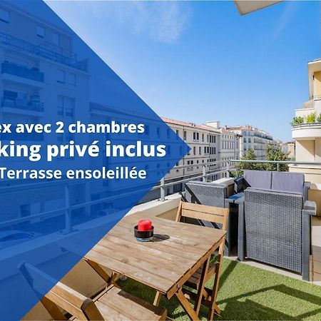 La Joliette; Duplex 2 Chambres, Parking Inclus+ Terrasse+ Ascenseur Marseille Bagian luar foto